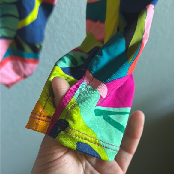 Trina Turk Multicolor Long Sleeve, Open-Back Swimsuit - Picture 5 of 5